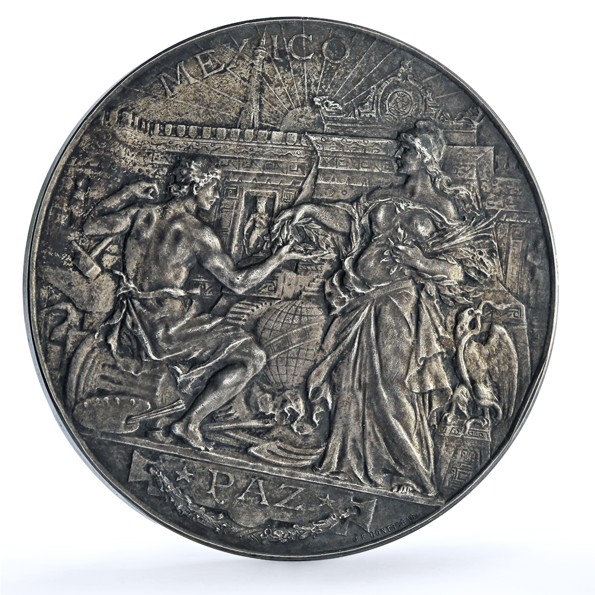 France Expo Paris Societe Ingenieurs Civils Mexico Contreras silver medal 1899 France Expo Paris Societe Ingenieurs Civils Mexico Contreras silver medal 1899