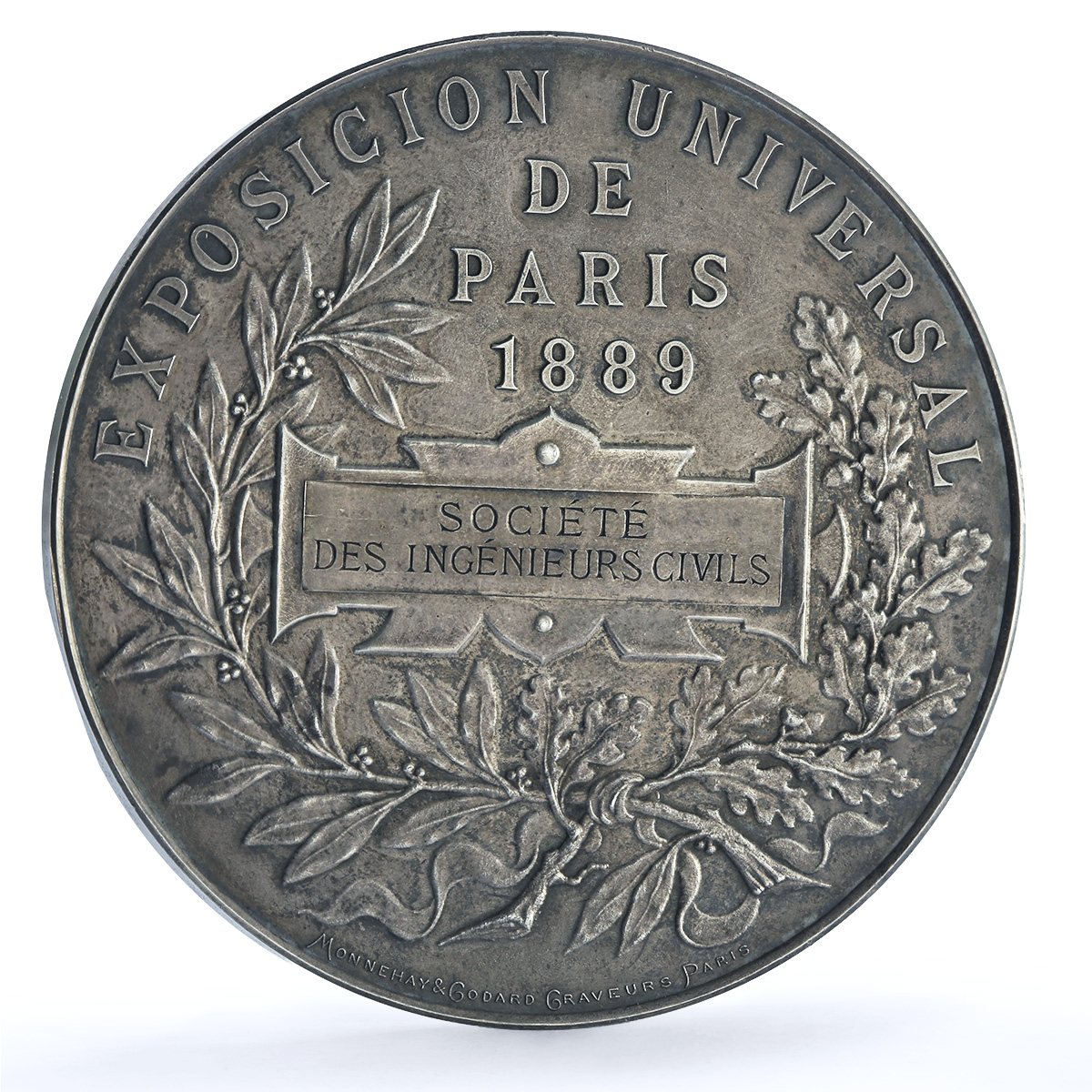 France Expo Paris Societe Ingenieurs Civils Mexico Contreras silver medal 1899 France Expo Paris Societe Ingenieurs Civils Mexico Contreras silver medal 1899
