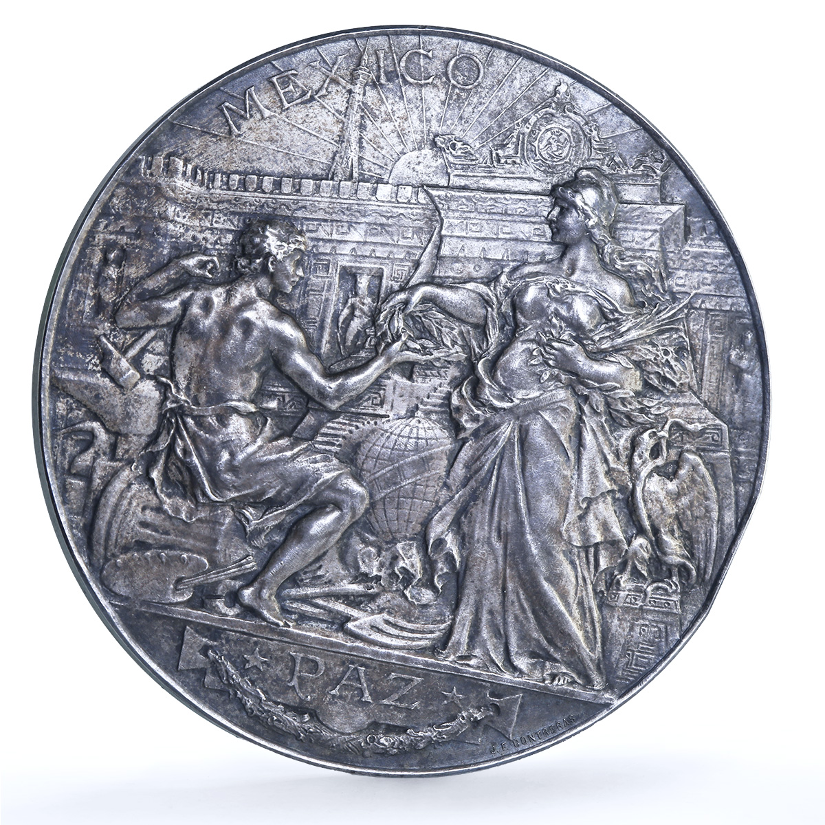 France Expo Paris Societe Ingenieurs Civils Mexico Contreras silver medal 1899 France Expo Paris Societe Ingenieurs Civils Mexico Contreras silver medal 1899