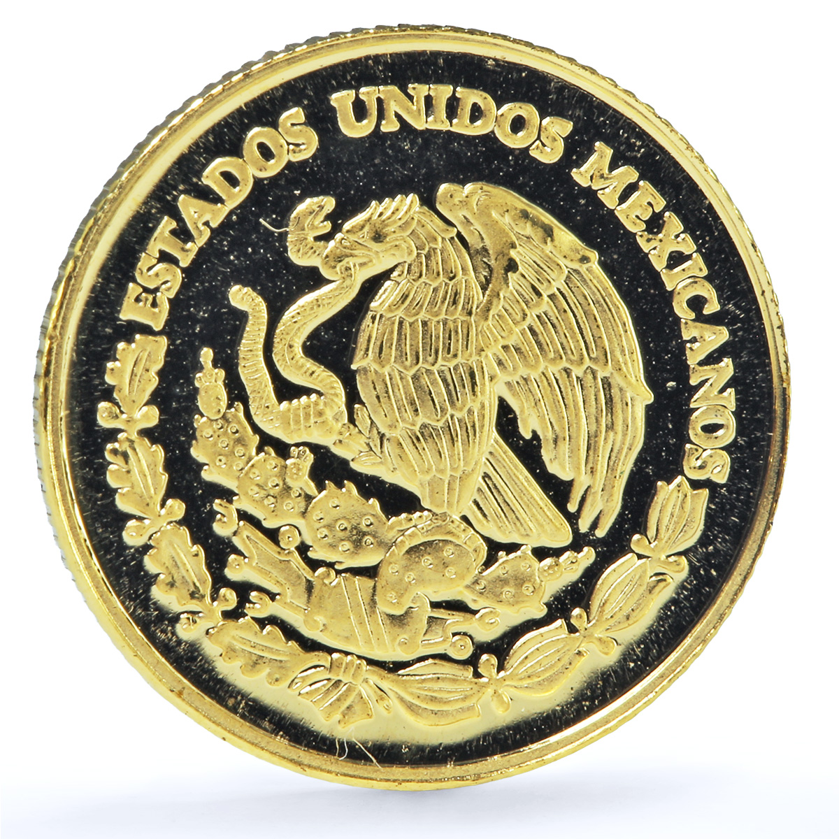 Mexico 1/20 onza Teocuitlatl KM-642 Crafts Melting Aztec proof gold coin 1999 Mexico 1/20 onza Teocuitlatl KM-642 Crafts Melting Aztec proof gold coin 1999