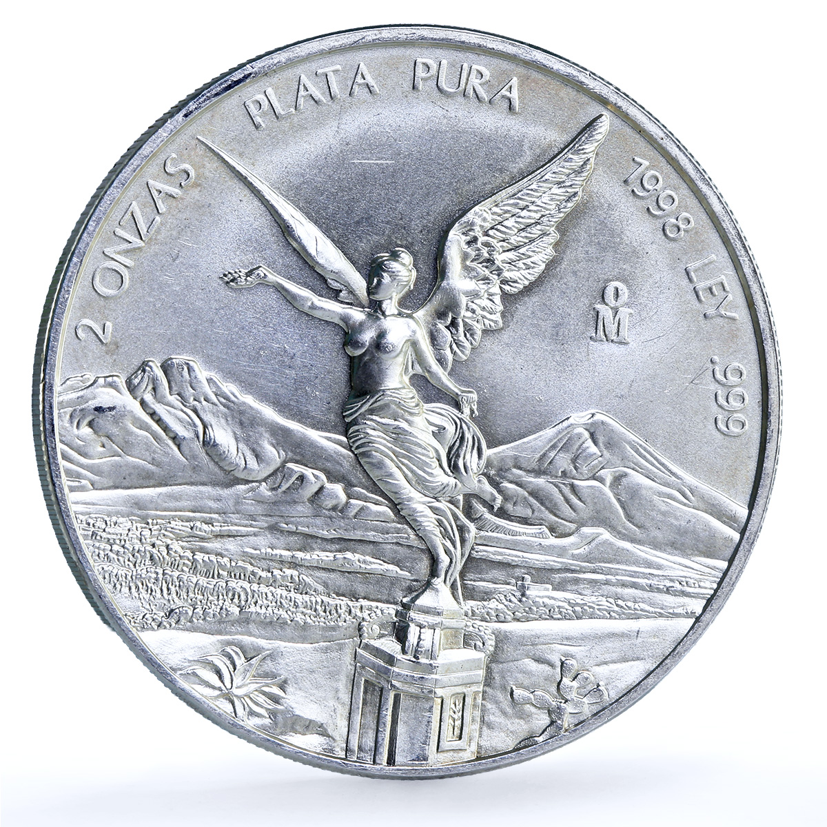 Mexico 2 onzas Libertad Angel of Independence KM-614 Bullion silver coin 1998 Mexico 2 onzas Libertad Angel of Independence KM-614 Bullion silver coin 1998