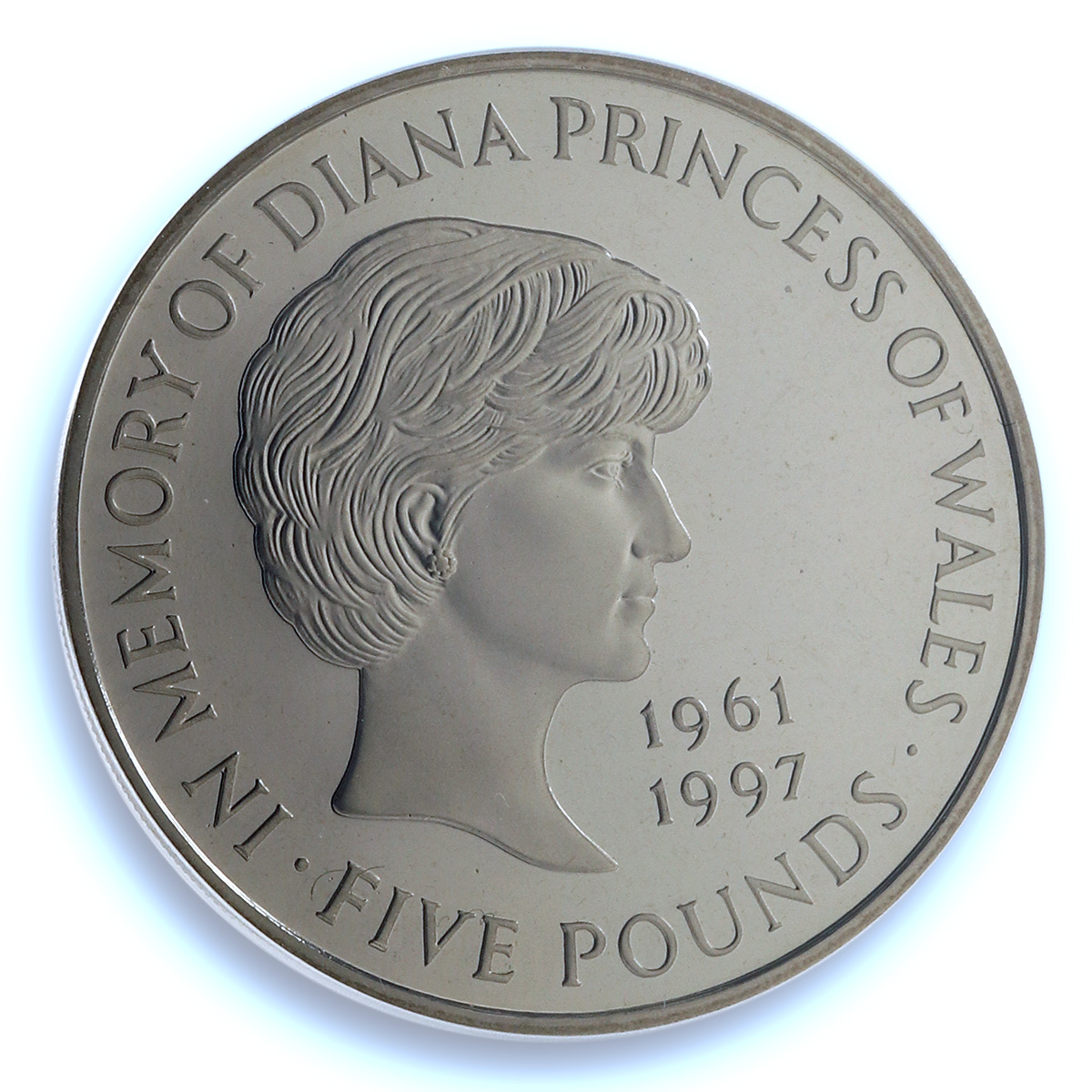 Great Britain 5 pounds Princess Diana Wales KM-997 PR 69 PCGS CuNi coin 1999 Great Britain 5 pounds Princess Diana Wales KM-997 PR 69 PCGS CuNi coin 1999