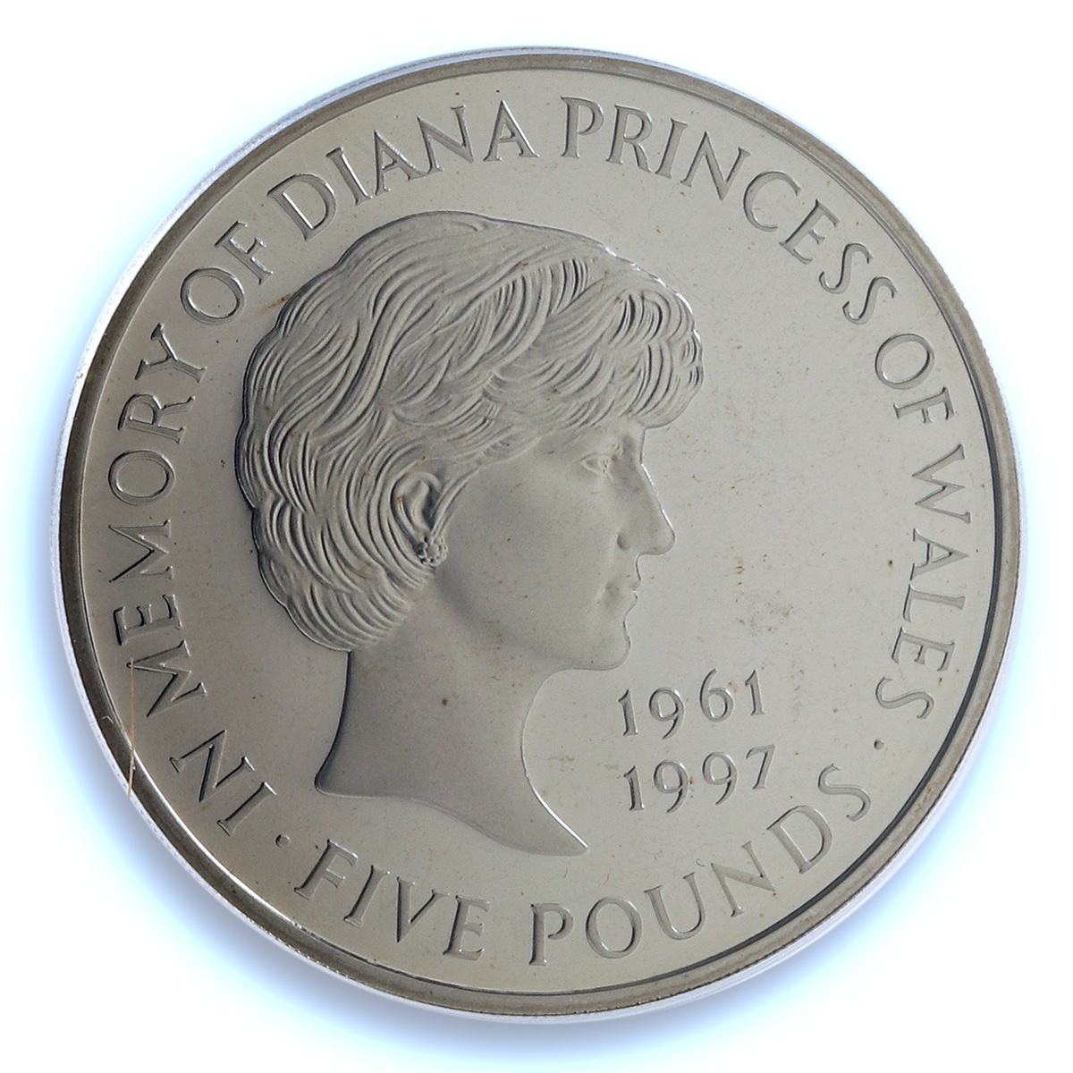 Great Britain 5 pounds Princess Diana Wales KM-997 PR 69 PCGS CuNi coin 1999 Great Britain 5 pounds Princess Diana Wales KM-997 PR 69 PCGS CuNi coin 1999
