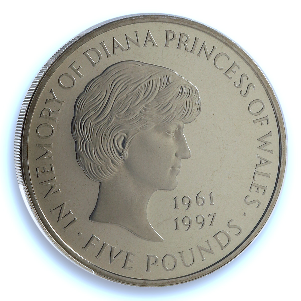 Great Britain 5 pounds Princess Diana Wales KM-997 PR 68 PCGS CuNi coin 1999 Great Britain 5 pounds Princess Diana Wales KM-997 PR 68 PCGS CuNi coin 1999