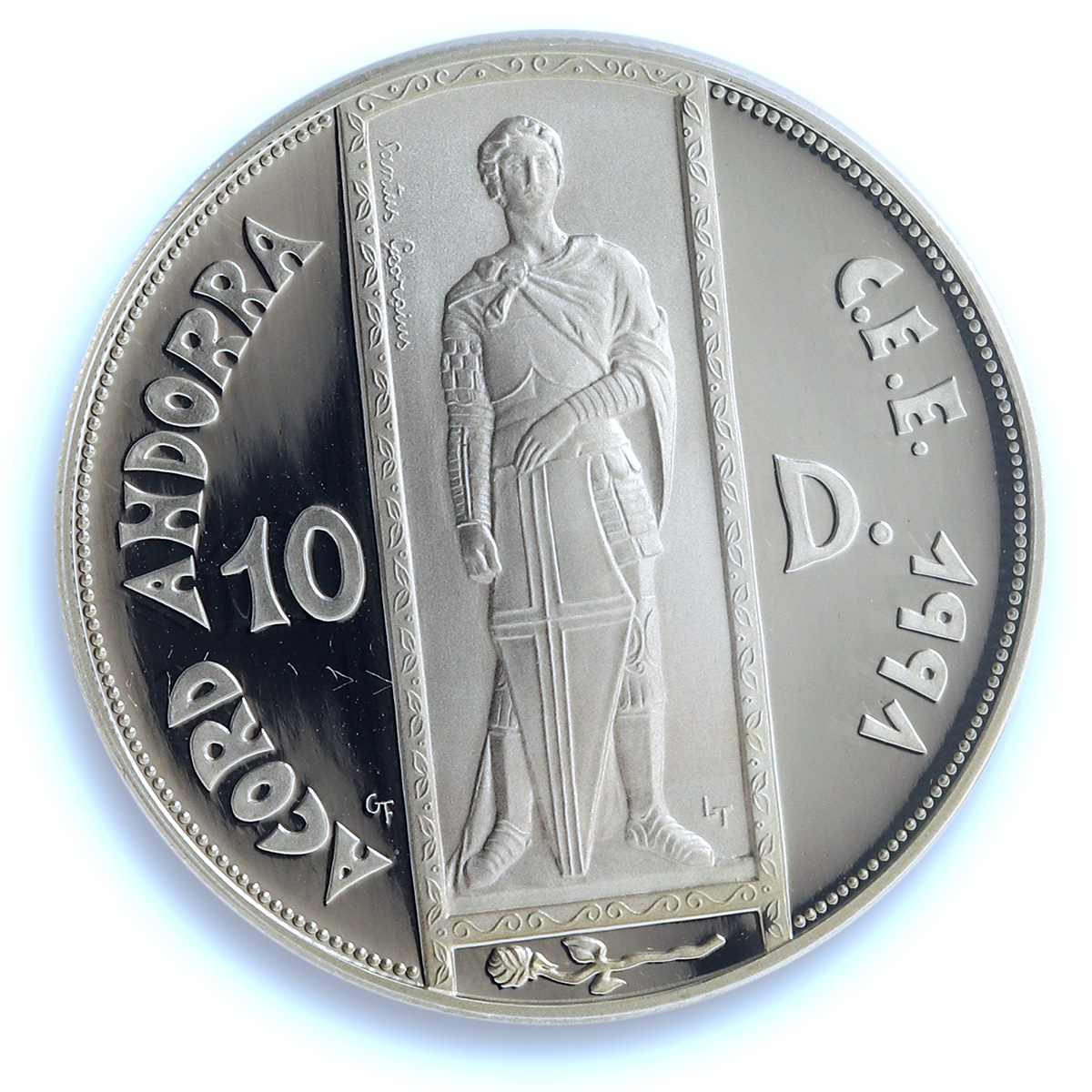 Andorra 10 diners ECU EU Customs Union KM-89 PR 70 PCGS silver coin 1993 Andorra 10 diners ECU EU Customs Union KM-89 PR 70 PCGS silver coin 1993