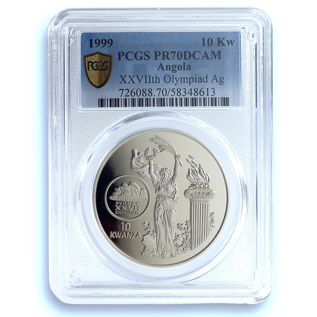 Angola 10 kwanzas Sydney Olympics KM-93 Opera House PR 70 PCGS CuNi coin 1999 Angola 10 kwanzas Sydney Olympics KM-93 Opera House PR 70 PCGS CuNi coin 1999