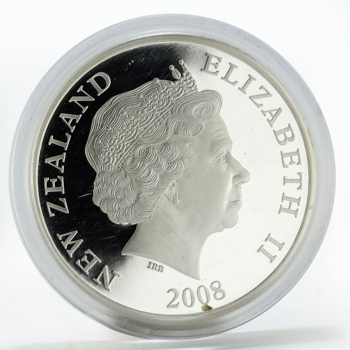 New Zealand 1 dollar Sir Edmund Hillary mountain colored silver coin 2008