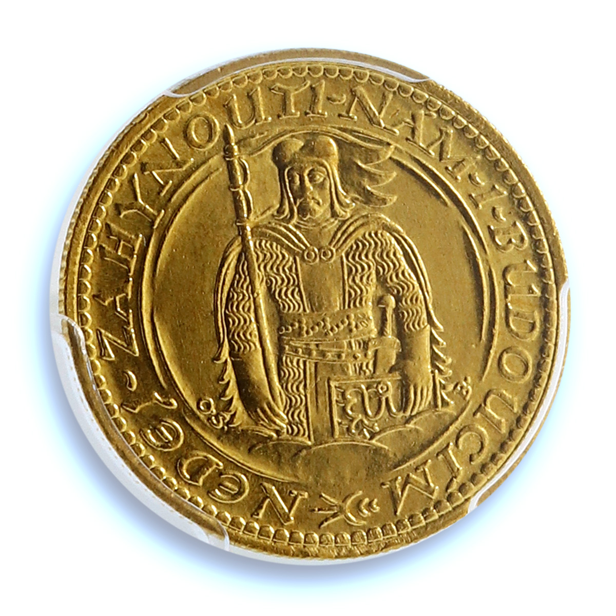 Czechoslovakia 1 dukat Republic KM-8 St. Wenceslaus MS 65 PCGS gold coin 1926 Czechoslovakia 1 dukat Republic KM-8 St. Wenceslaus MS 65 PCGS gold coin 1926