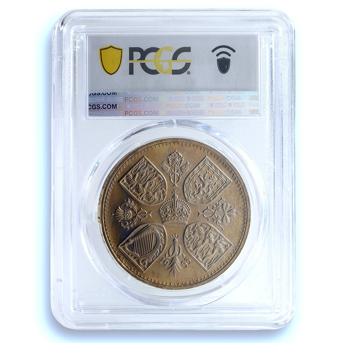 Great Britain 1 crown Elizabeth II Coronation KM-894 PR 65 PCGS CuNi coin 1953 Great Britain 1 crown Elizabeth II Coronation KM-894 PR 65 PCGS CuNi coin 1953