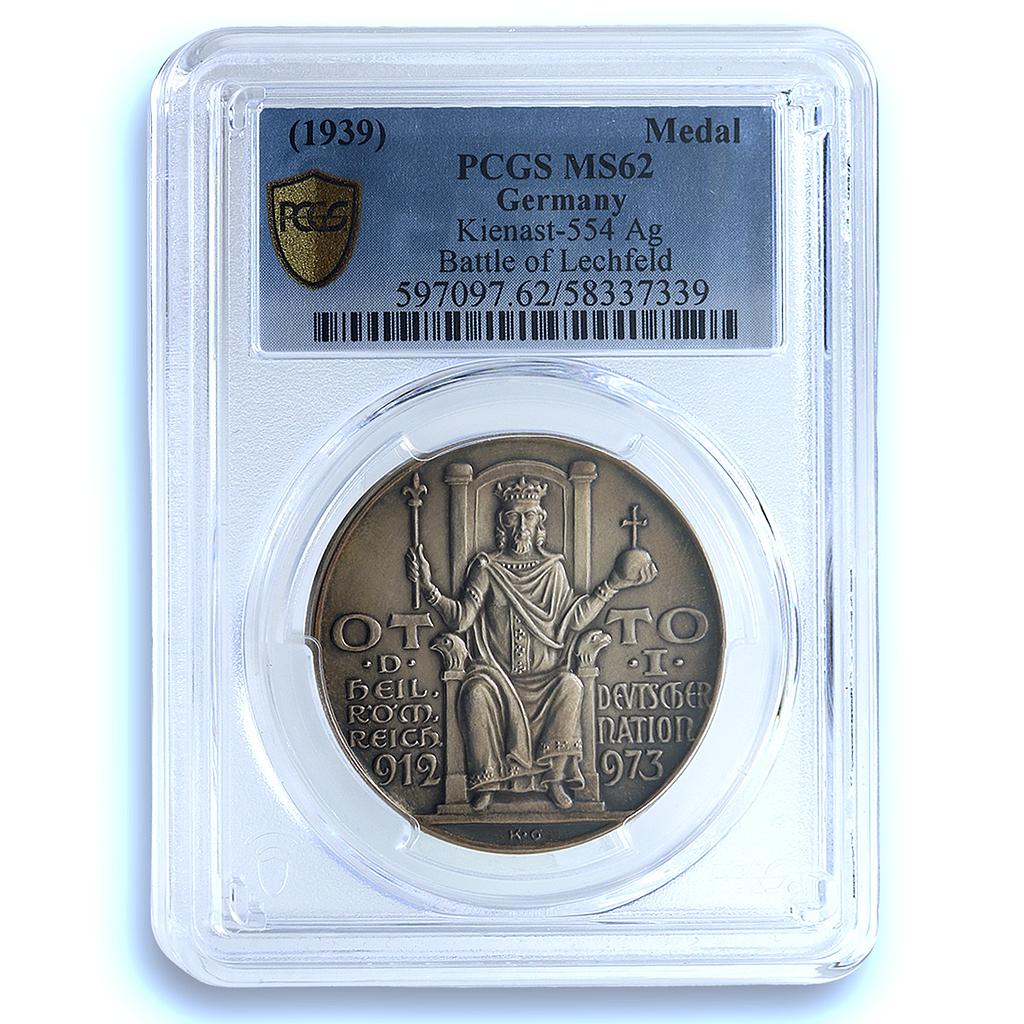 Germany Third Reich Lechfeld Kienast-554 Goetz MS 62 PCGS silver medal 1939 Germany Third Reich Lechfeld Kienast-554 Goetz MS 62 PCGS silver medal 1939