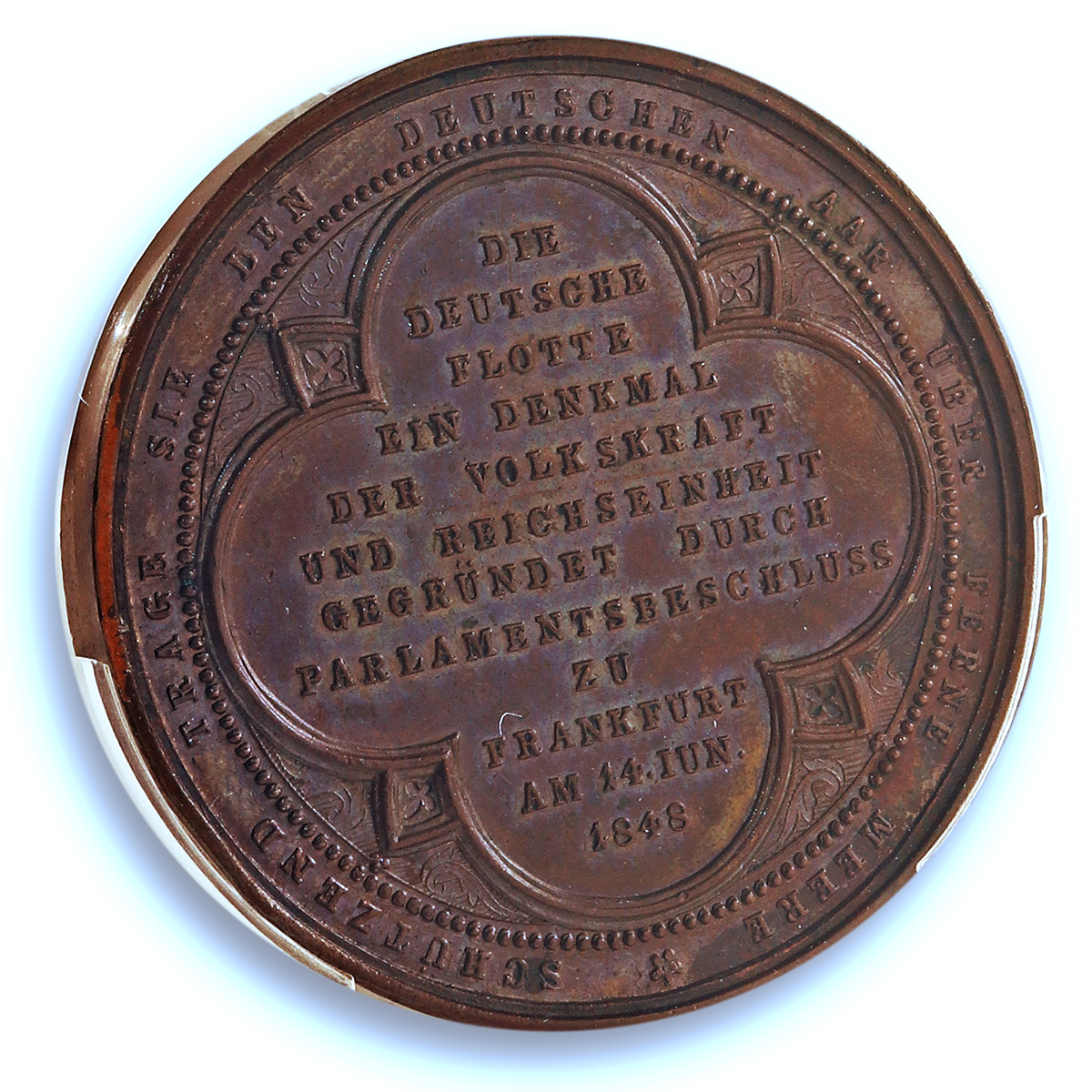 Germany Frankfurt Founding  Fleet JuF-1173 Ship MS 63 PCGS bronze medal 1848
