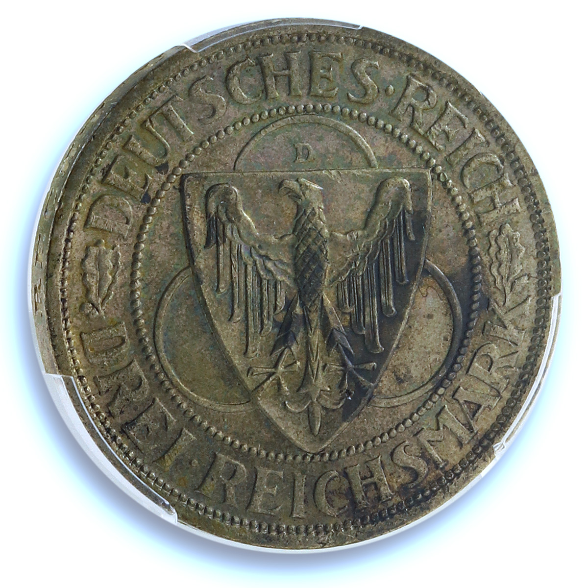Germany Weimar 3 mark Rhineland KM-70 J-345 Eagle MS 64 PCGS silver coin 1930 D Germany Weimar 3 mark Rhineland KM-70 J-345 Eagle MS 64 PCGS silver coin 1930 D