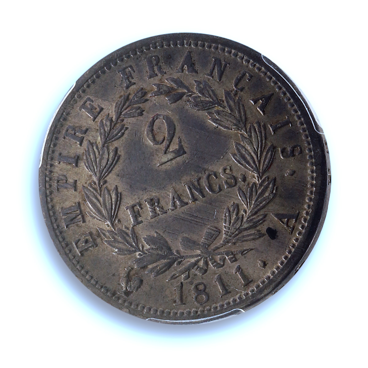 France 2 francs Napoleon I KM-693.1 Gad-501 MS 61 PCGS silver coin 1811 A