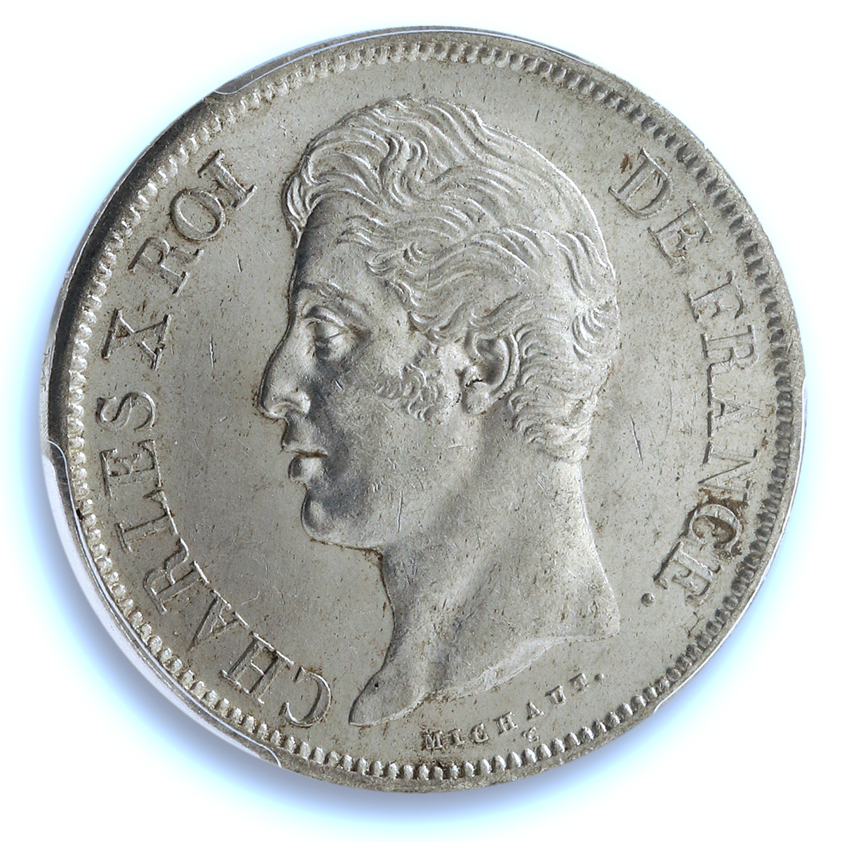 France 5 francs Charles X KM-728.13 Gad-644 MS 61 PCGS silver coin 1828 W