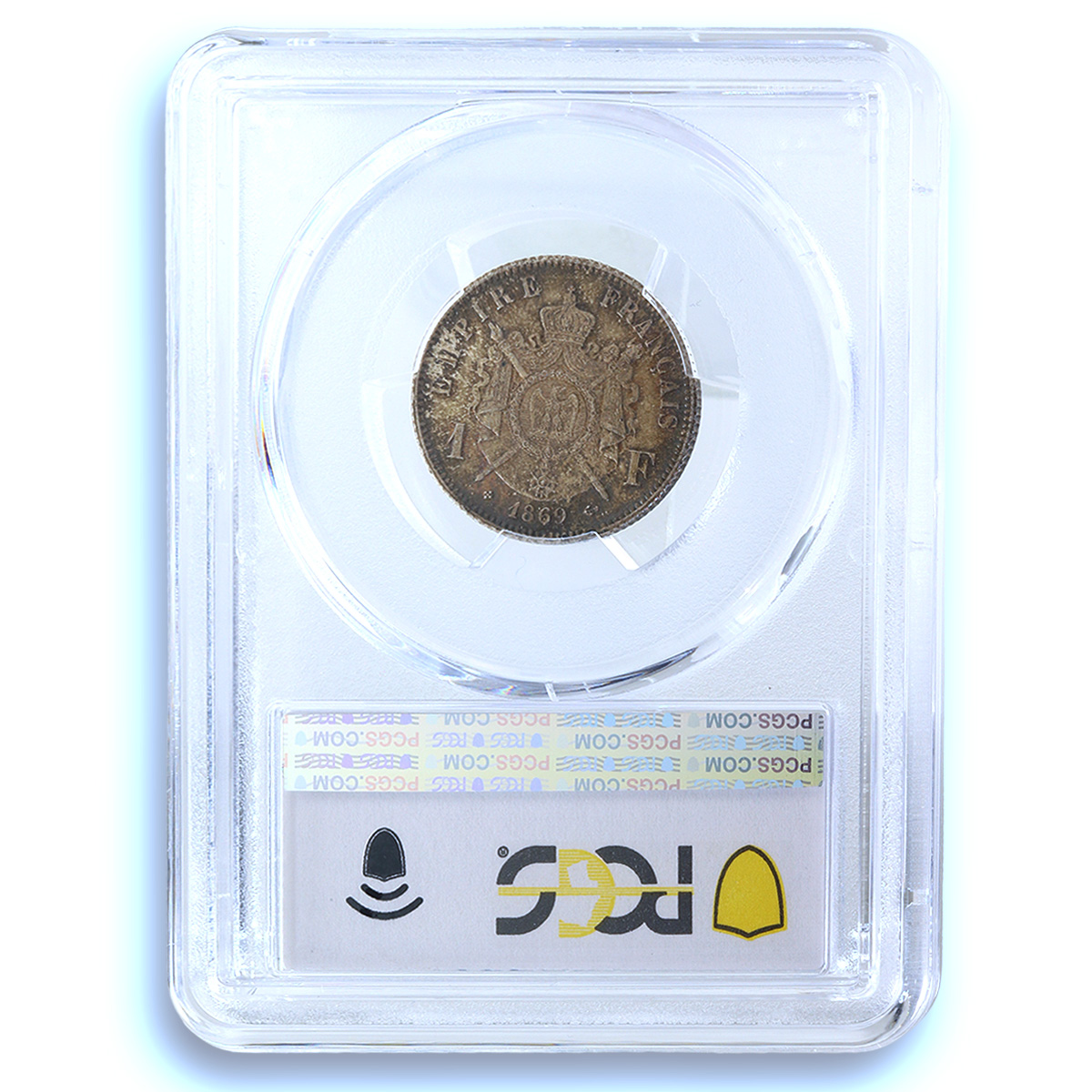 France 1 franc Napoleon III KM-806.2 Gad-463 MS 64 PCGS silver coin 1869 BB France 1 franc Napoleon III KM-806.2 Gad-463 MS 64 PCGS silver coin 1869 BB