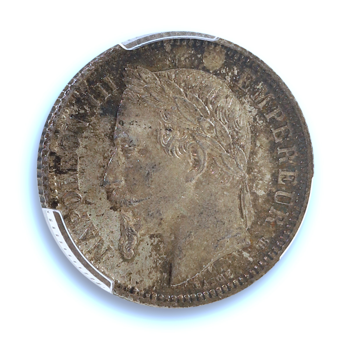 France 1 franc Napoleon III KM-806.2 Gad-463 MS 64 PCGS silver coin 1869 BB France 1 franc Napoleon III KM-806.2 Gad-463 MS 64 PCGS silver coin 1869 BB