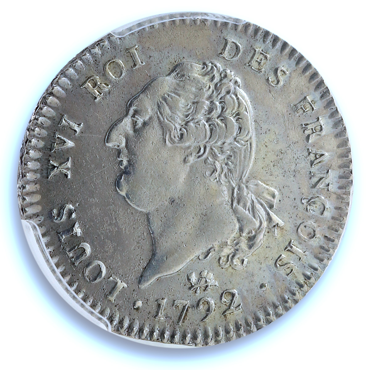 France 30 sols Louis XVI No Dot Sem KM-606.1 Gad-39 AU PCGS silver coin 1792 A France 30 sols Louis XVI No Dot Sem KM-606.1 Gad-39 AU PCGS silver coin 1792 A