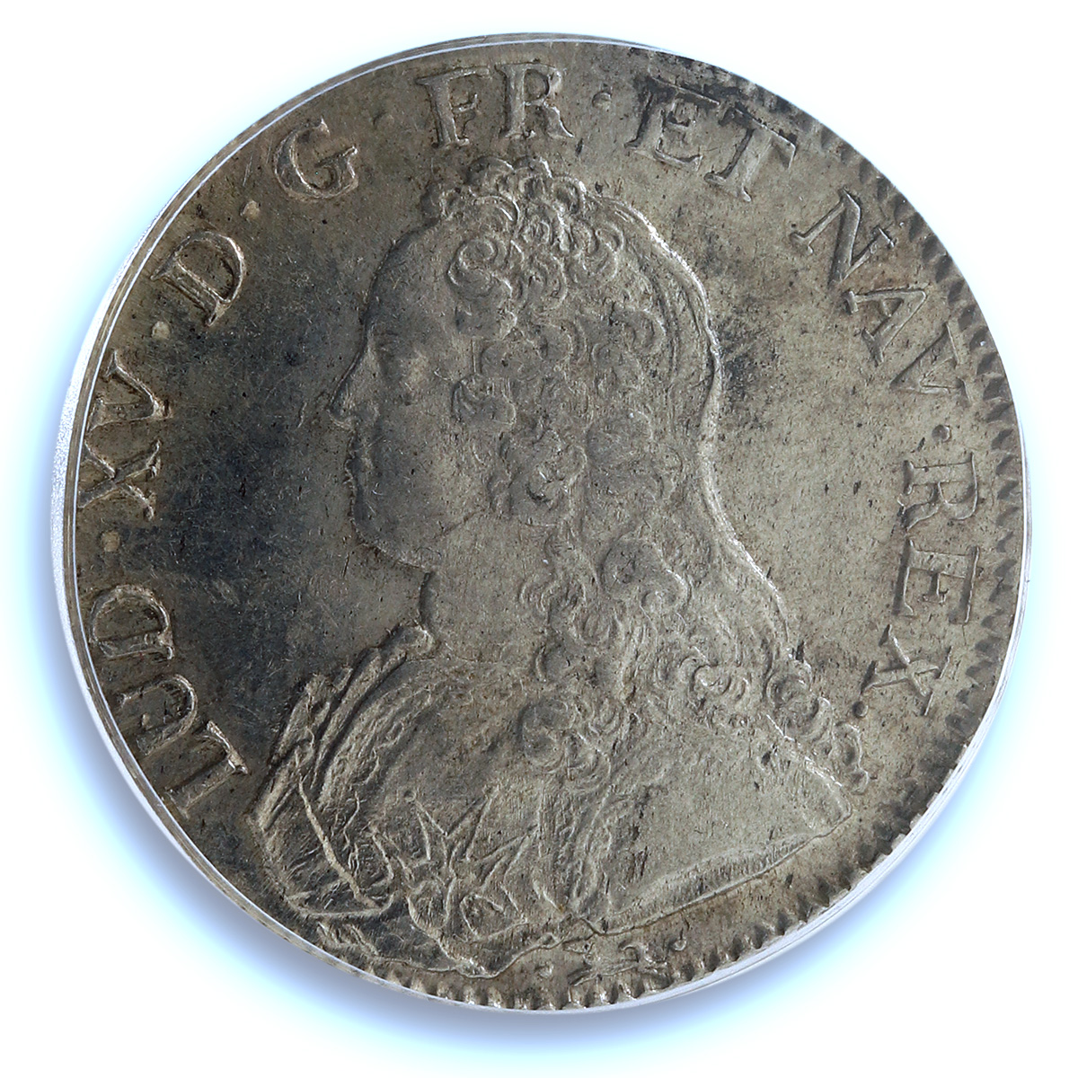 France 1 ecu Louis XV Bayonne KM-486.12 Gad-321 AU 58 PCGS silver coin 1735 L France 1 ecu Louis XV Bayonne KM-486.12 Gad-321 AU 58 PCGS silver coin 1735 L