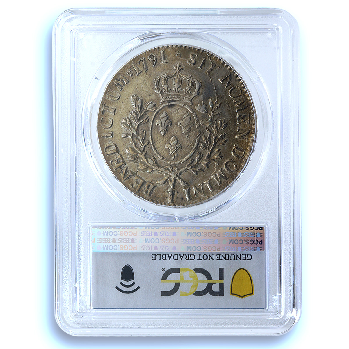France 1 ecu Louis XVI Pau Cow Mark KM-572 Gad-356a AU PCGS silver coin 1791 I France 1 ecu Louis XVI Pau Cow Mark KM-572 Gad-356a AU PCGS silver coin 1791 I