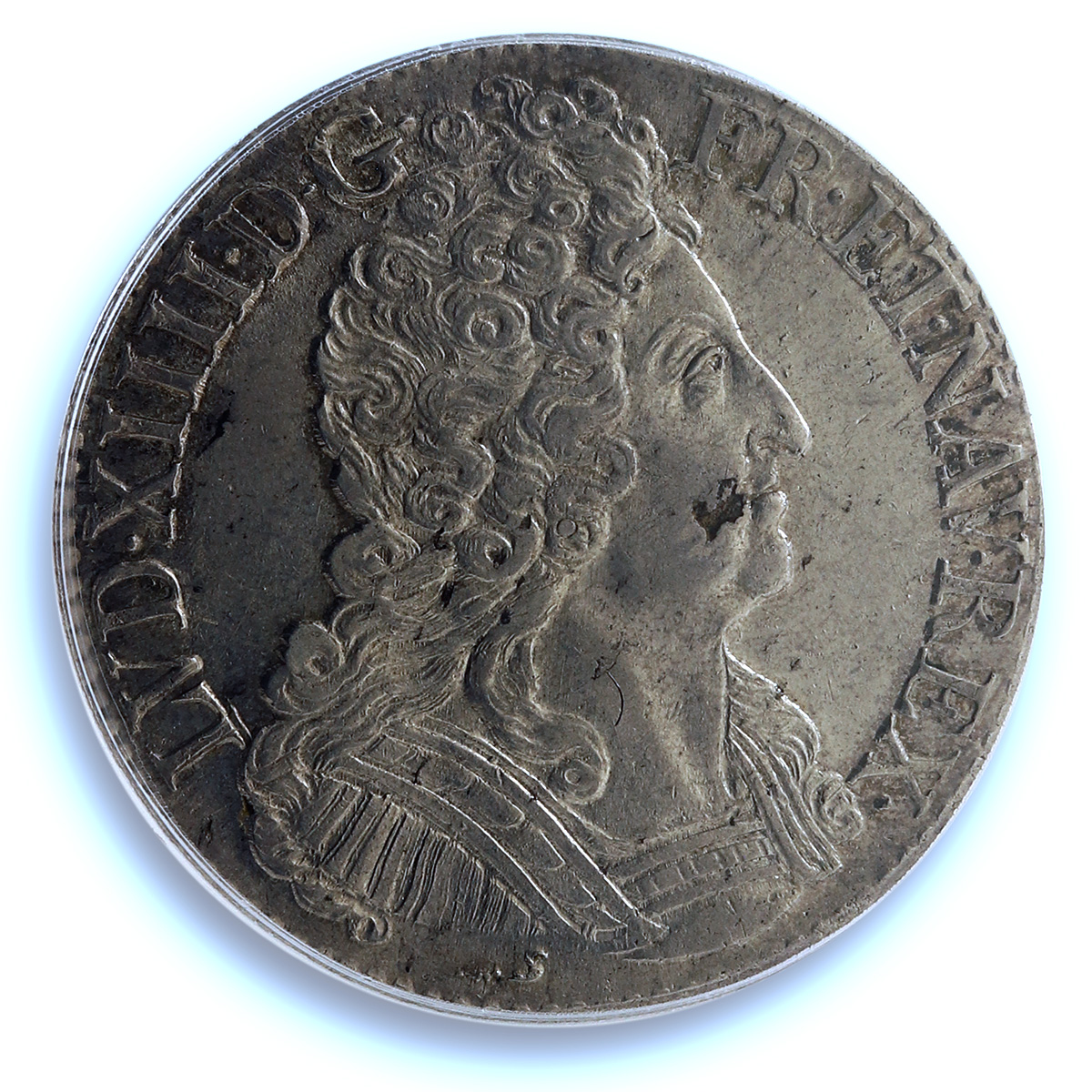 France 1 ecu Louis XIV Rouen Mint Gad-229 AU PCGS silver coin 1711 B France 1 ecu Louis XIV Rouen Mint Gad-229 AU PCGS silver coin 1711 B