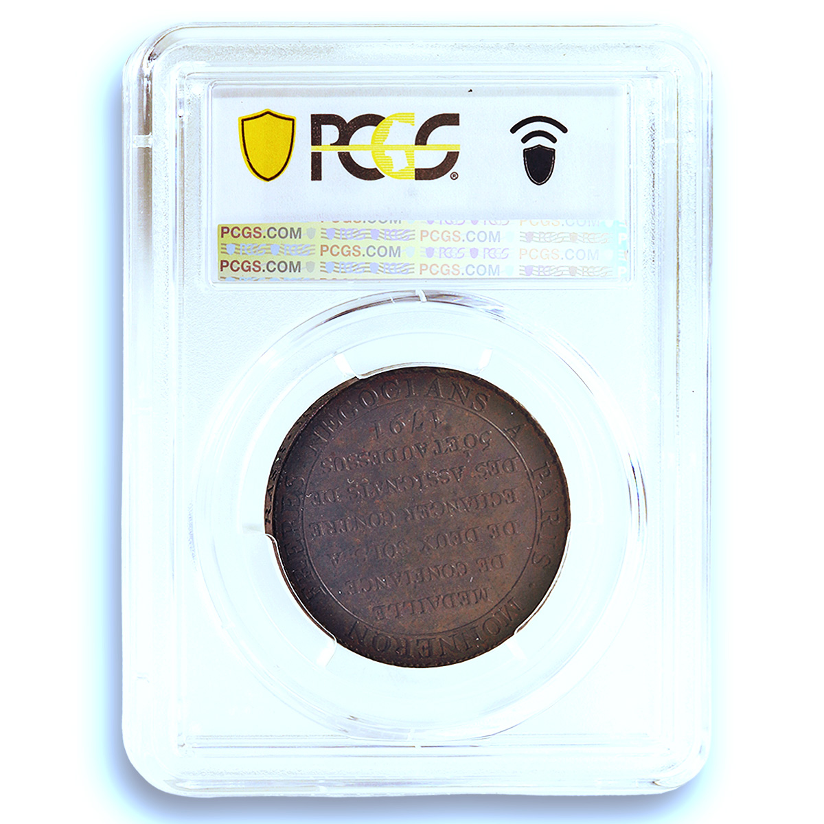 France 2 sols Monneron Freres KM-Tn23 Maz-152 MS 63 PCGS bronze coin 1791