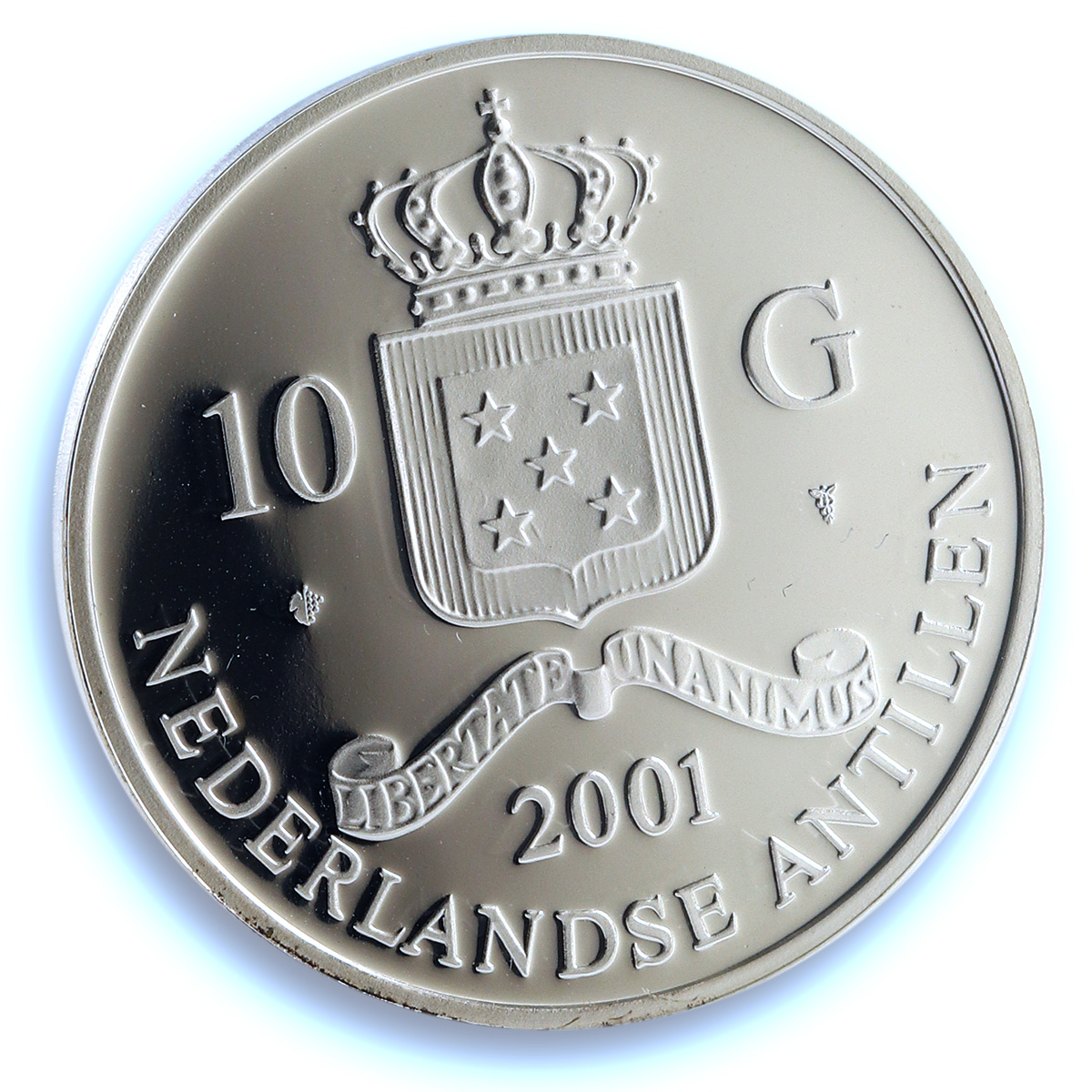 Netherlands Antilles 10 gulden Wilhemina 10 Guilders PR 69 PCGS silver coin 2001
