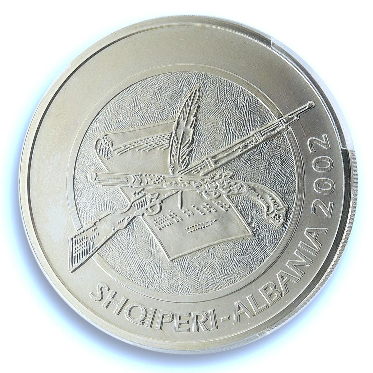 Albania 100 leke Independence KM-92 Ismail Qemali PR 66 PCGS silver coin 2002 Albania 100 leke Independence KM-92 Ismail Qemali PR 66 PCGS silver coin 2002