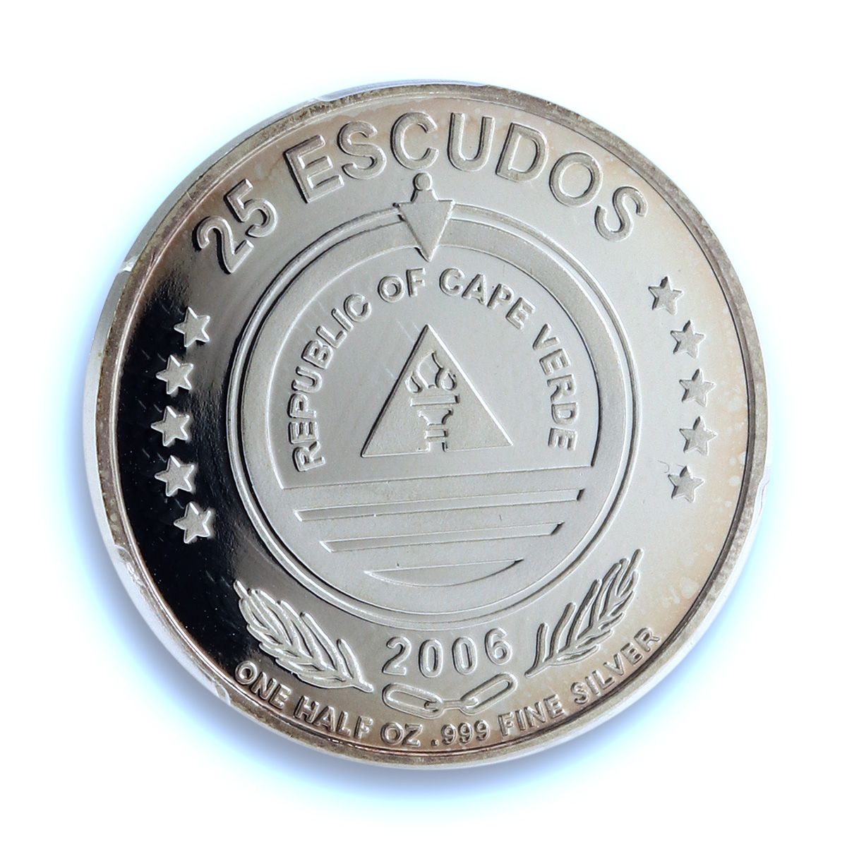 Cape Verde 25 escudos Jesus Christ KM-46 Religion PR 69 PCGS silver coin 2006 Cape Verde 25 escudos Jesus Christ KM-46 Religion PR 69 PCGS silver coin 2006