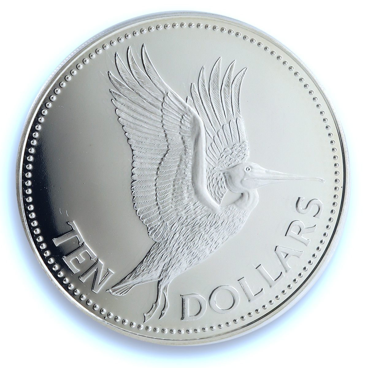 Barbados 10 dollars Elizabeth II KM-36a Pelican Bird PR 70 PCGS silver coin 1983