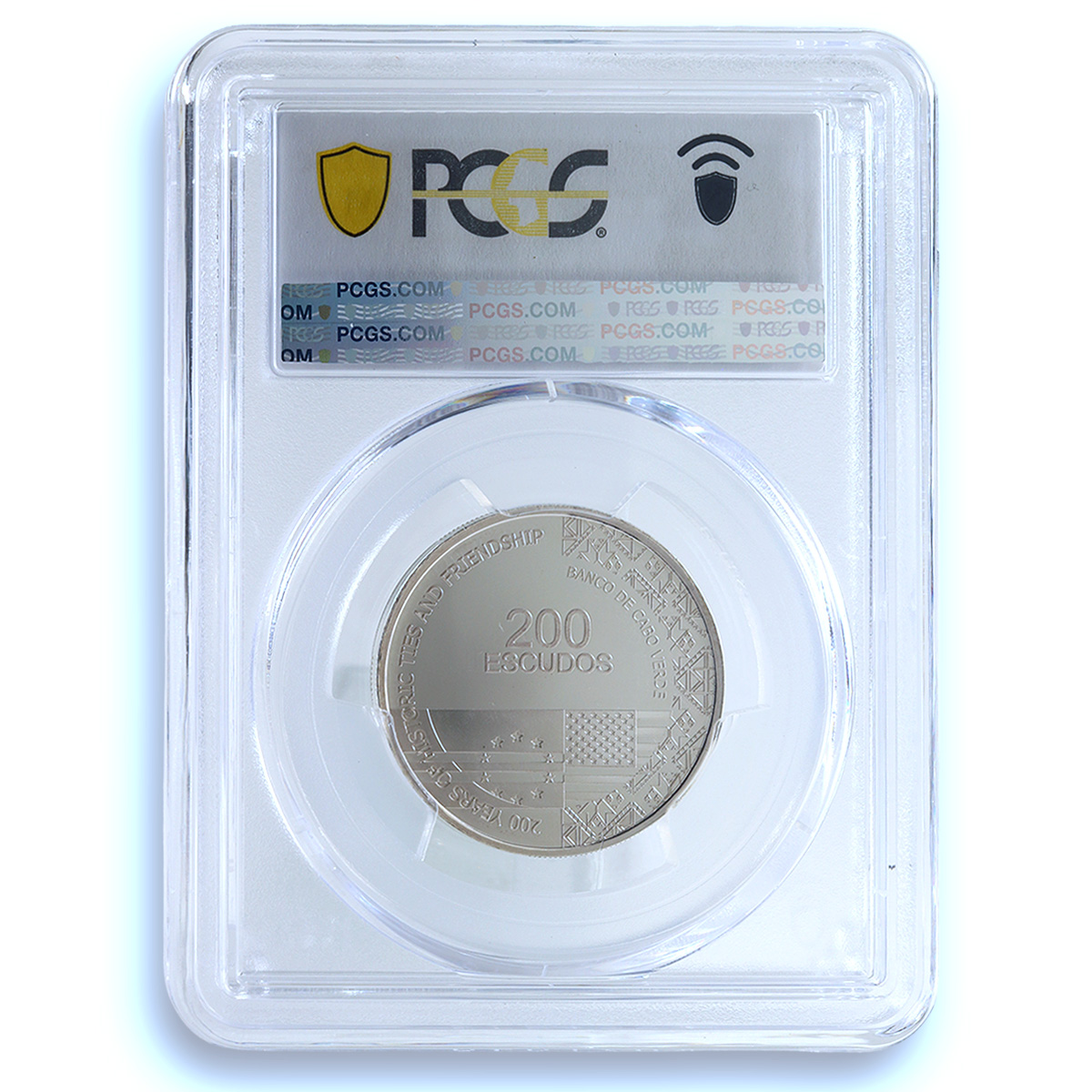 Cape Verde 200 escudos USA Friendship Ties KM-58a PR 69 PCGS silver coin 2018 Cape Verde 200 escudos USA Friendship Ties KM-58a PR 69 PCGS silver coin 2018