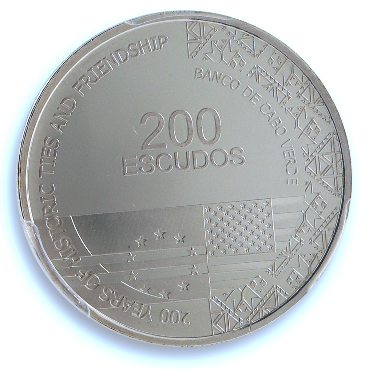 Cape Verde 200 escudos USA Friendship Ties KM-58a PR 69 PCGS silver coin 2018 Cape Verde 200 escudos USA Friendship Ties KM-58a PR 69 PCGS silver coin 2018