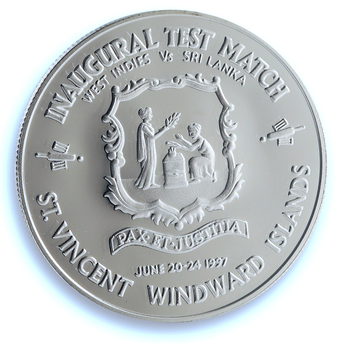 Caribbean 10 dollars Test Match West Indies Sri Lanka PR68 PCGS silver coin 1997 Caribbean 10 dollars Test Match West Indies Sri Lanka PR68 PCGS silver coin 1997