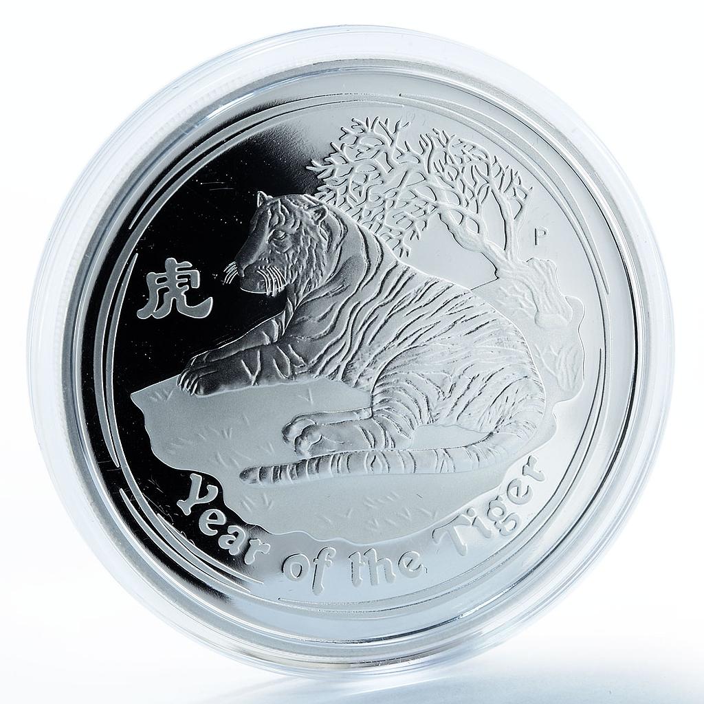 Australia 2 dollars Year of the Tiger Lunar Calendar Series II silver proof 2010