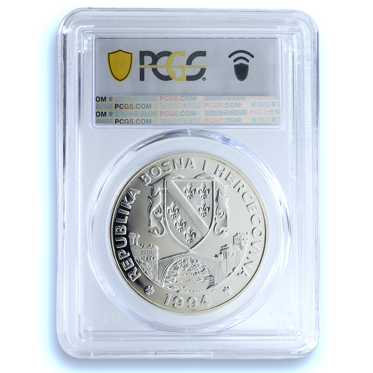 Bosnia 750 dinara Black Bear KM-27 Preserve Planet PR 69 PCGS silver coin 1994 Bosnia 750 dinara Black Bear KM-27 Preserve Planet PR 69 PCGS silver coin 1994