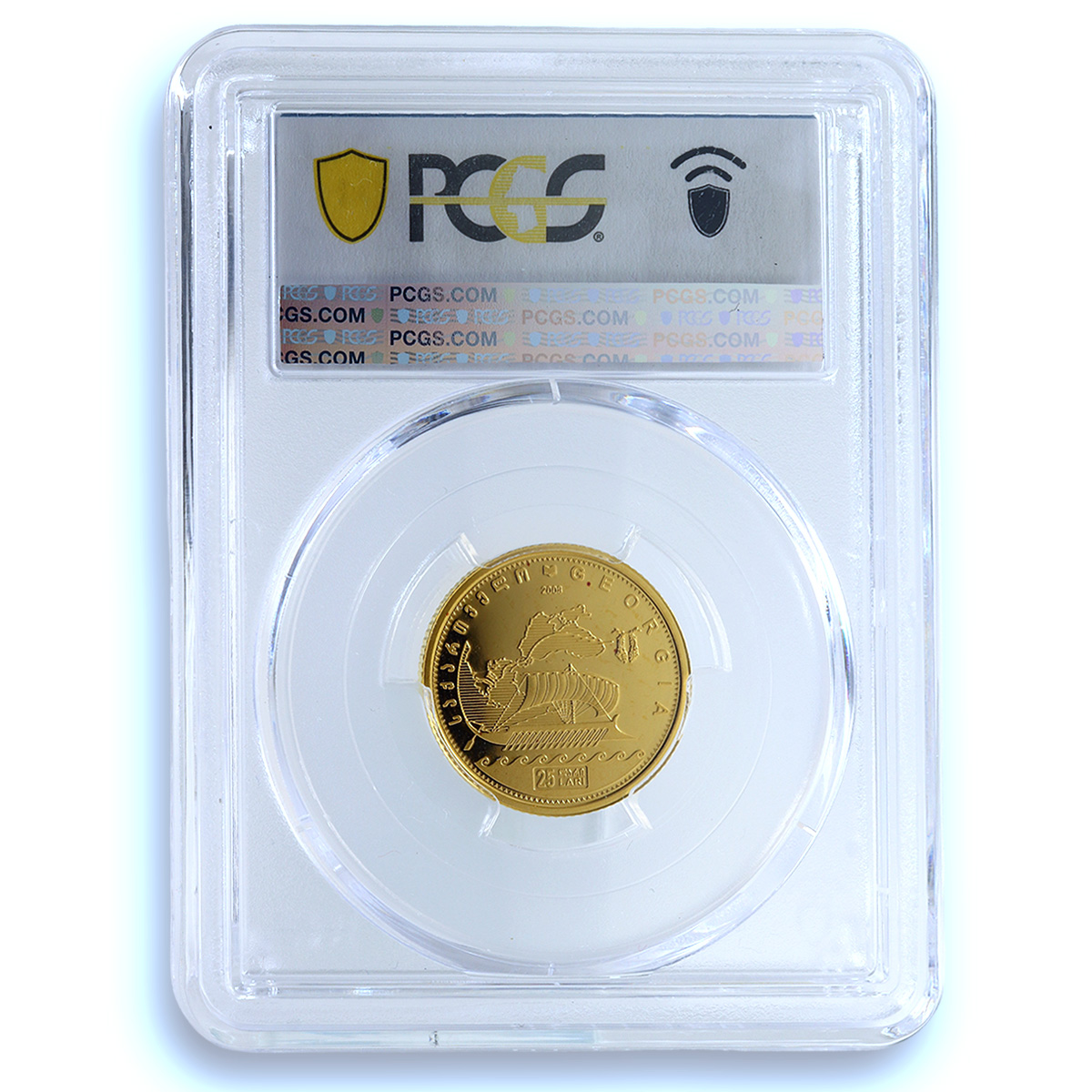 Georgia 25 lari Golden Fleece KM-97 Mythology Ship PR 69 PCGS gold coin 2008 Georgia 25 lari Golden Fleece KM-97 Mythology Ship PR 69 PCGS gold coin 2008