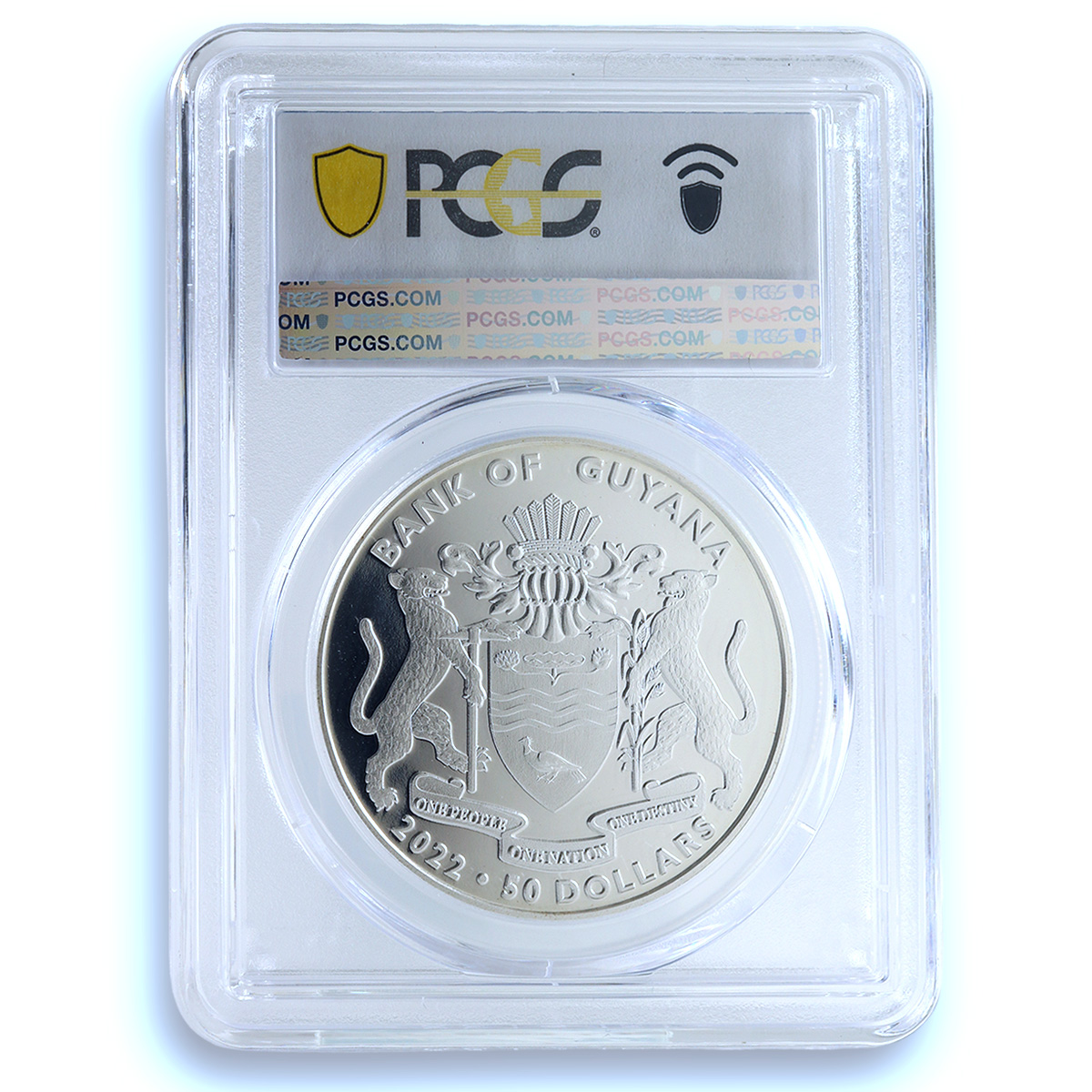 Guyana 50 dollars China Relations KM-66 Flags PR 70 PCGS silver coin 2022 Guyana 50 dollars China Relations KM-66 Flags PR 70 PCGS silver coin 2022
