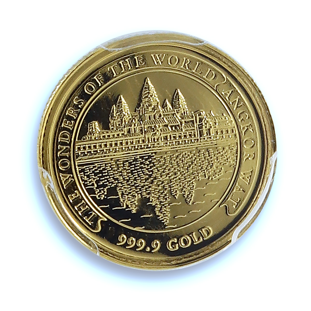 Cambodia 3000 riels Angkor Wat Temple KM-99 Wonders MS 70 PCGS gold coin 2001