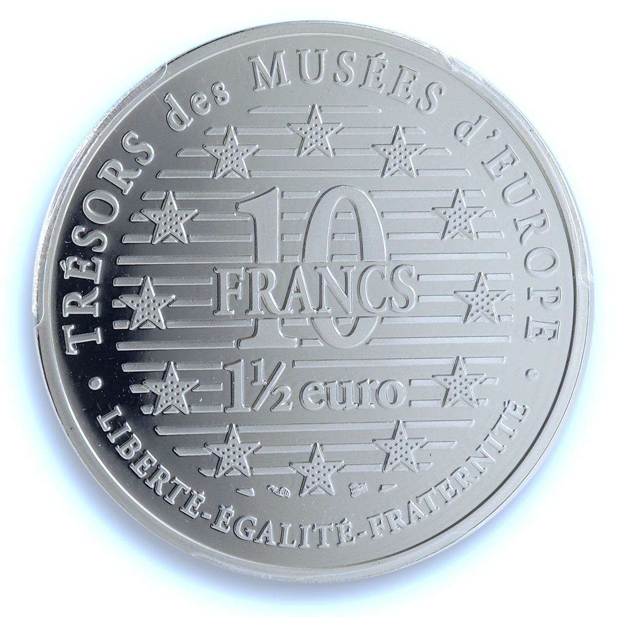 France 10 francs 1 1/2 euro Le Baiser Kiss Klimt Art PR 70 PCGS silver coin 1997 France 10 francs 1 1/2 euro Le Baiser Kiss Klimt Art PR 70 PCGS silver coin 1997