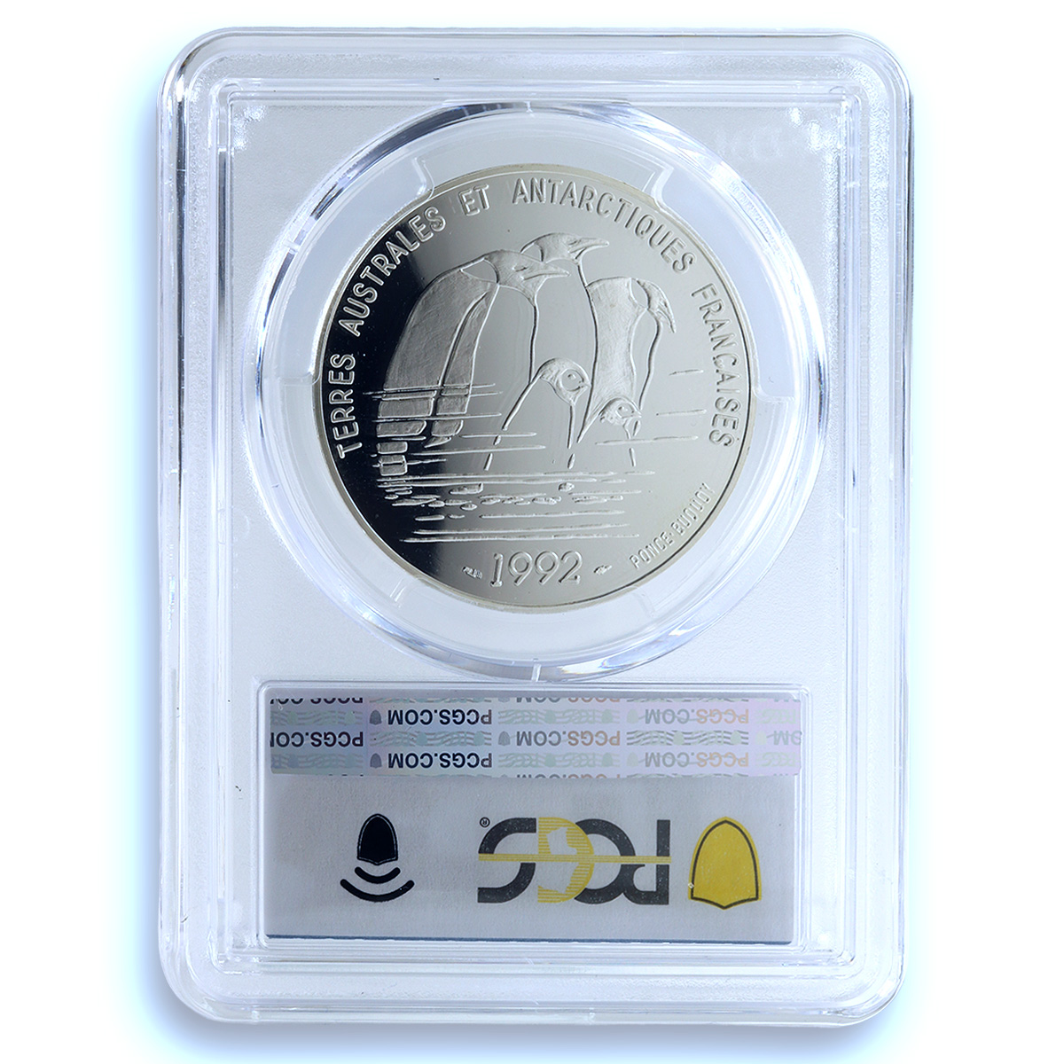France 100 francs Terre Adelie D Urville Sea Lion PR 69 PCGS silver coin 1992 France 100 francs Terre Adelie D Urville Sea Lion PR 69 PCGS silver coin 1992