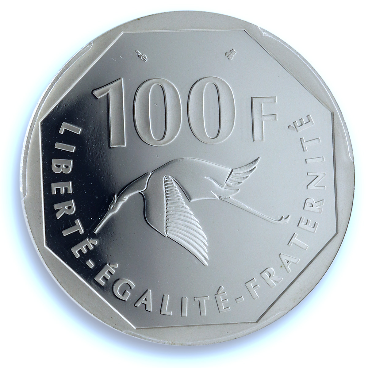 France 100 francs Guynemer KM-1196 Aviation Stork Bird PR 69 PCGS Ag coin 1997 France 100 francs Guynemer KM-1196 Aviation Stork Bird PR 69 PCGS Ag coin 1997