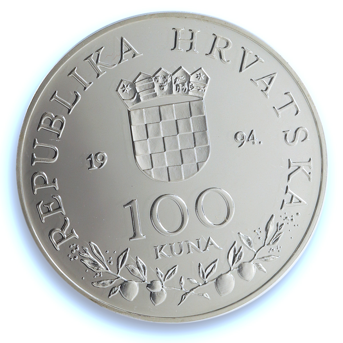 Croatia 100 kuna Pope John Paul II Visit KM-26 PR 70 PCGS silver coin 1994 Croatia 100 kuna Pope John Paul II Visit KM-26 PR 70 PCGS silver coin 1994