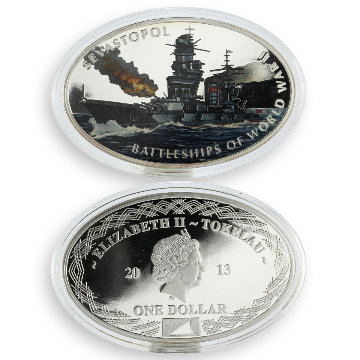 Tokelau set 6 coins Battleships of World War II copper-nickel silverplated 2013