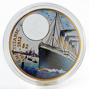 British Virgin Islands 2 dollars R.M.S. Titanic I proof colored bronze coin 2012
