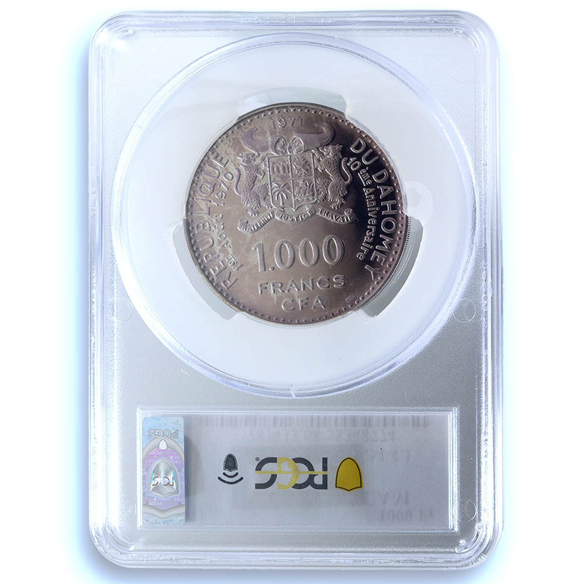 Dahomey Benin 1000 francs Independence KM-4.1 Femme Somba PR68 PCGS Ag coin 1971 Dahomey Benin 1000 francs Independence KM-4.1 Femme Somba PR68 PCGS Ag coin 1971