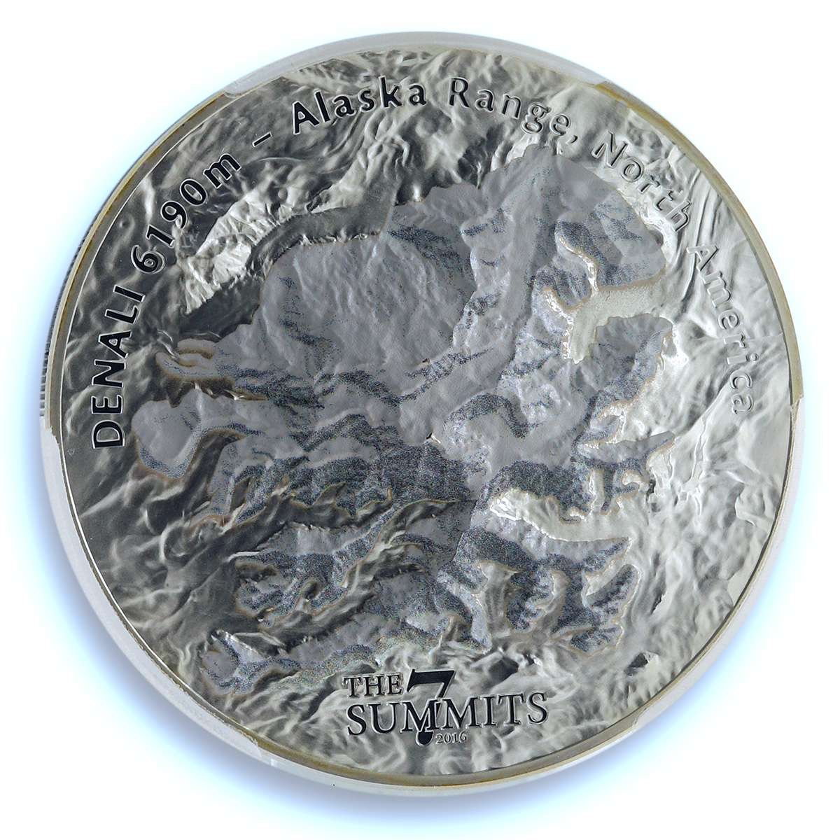 Cook Islands 25 dollars Denali Alaska 7 Summits MS 70 PCGS 5 oz silver coin 2016
