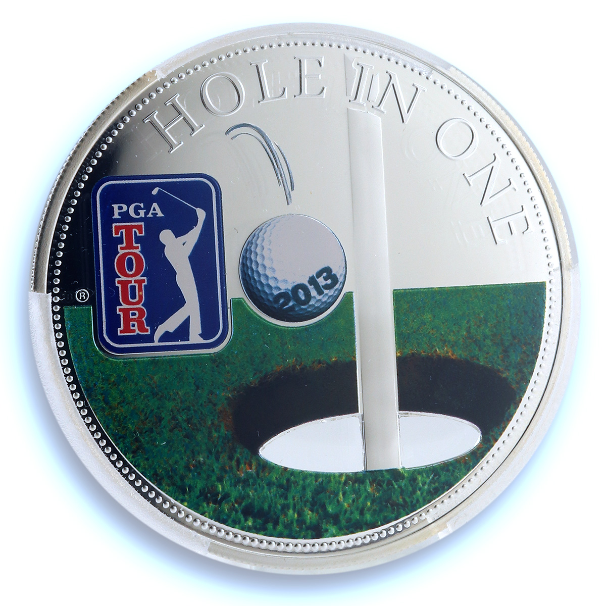 Cook Islands 5 dollars Hole in One PGA Tour Golf PL 69 PCGS silver coin 2013 Cook Islands 5 dollars Hole in One PGA Tour Golf PL 69 PCGS silver coin 2013
