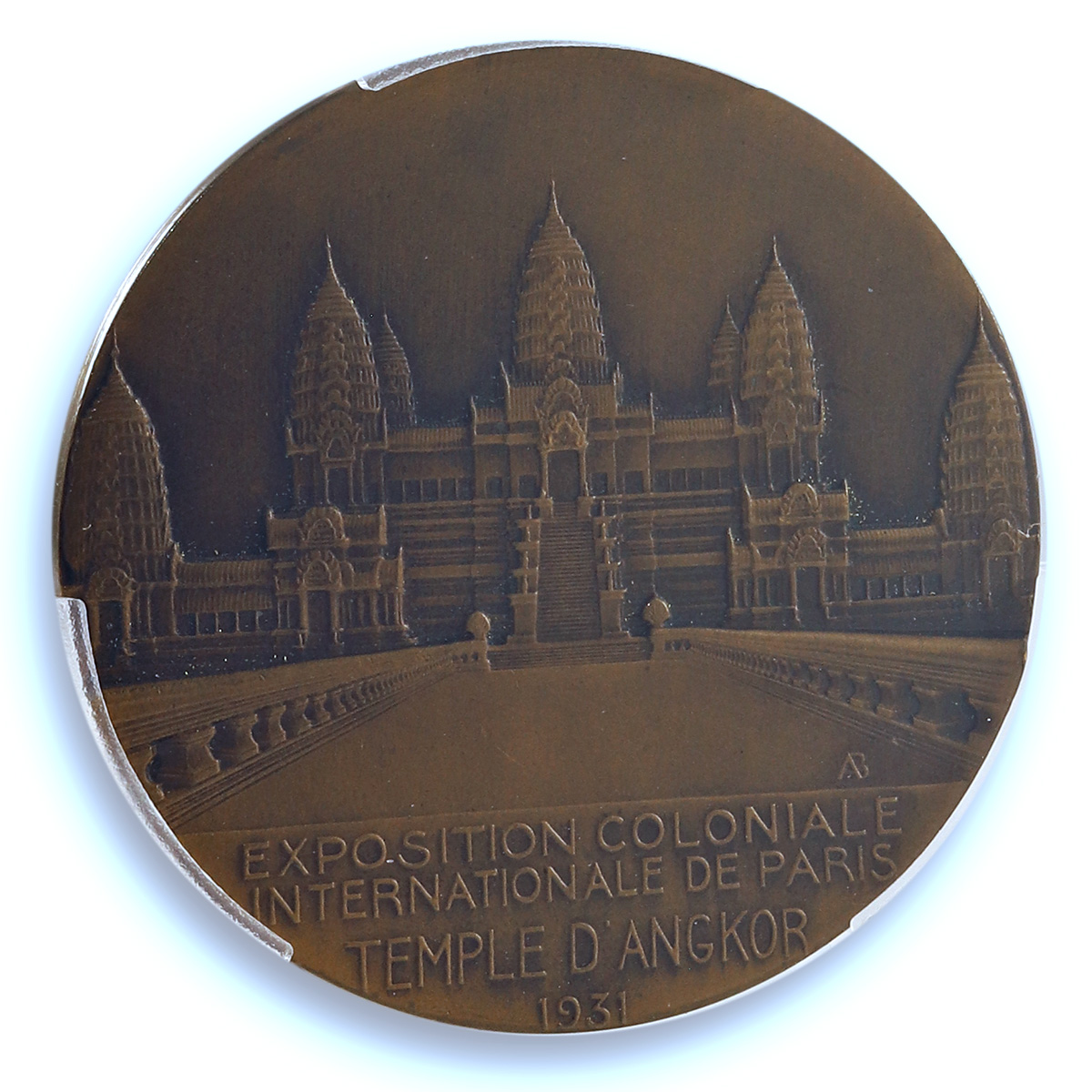 France Colonial Expo Indochine Cambodia Angkor Wat MS 64 PCGS bronze medal 1931 France Colonial Expo Indochine Cambodia Angkor Wat MS 64 PCGS bronze medal 1931