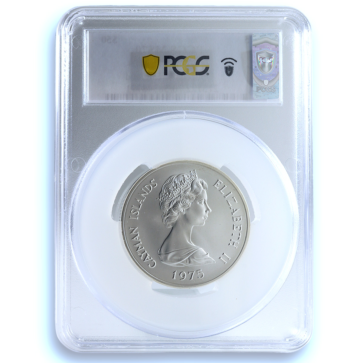 Cayman Islands 50 dollars Queens of England KM-12 MS 70 PCGS silver coin 1975 Cayman Islands 50 dollars Queens of England KM-12 MS 70 PCGS silver coin 1975