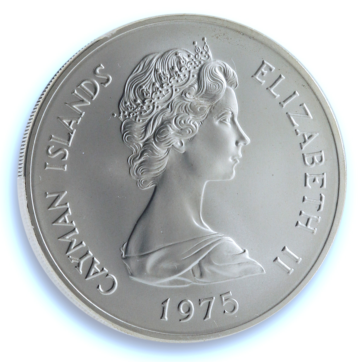 Cayman Islands 50 dollars Queens of England KM-12 MS 70 PCGS silver coin 1975 Cayman Islands 50 dollars Queens of England KM-12 MS 70 PCGS silver coin 1975