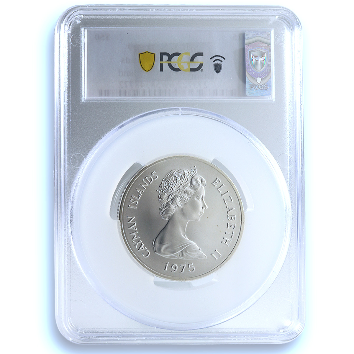 Cayman Islands 50 dollars Queens of England KM-12 MS 69 PCGS silver coin 1975 Cayman Islands 50 dollars Queens of England KM-12 MS 69 PCGS silver coin 1975